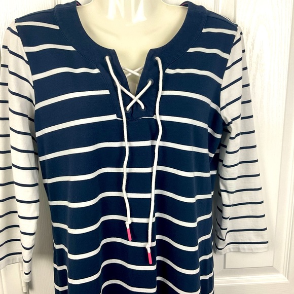 Pre-Owned Tommy Bahama Women’s Floricita Stripe Shift Dress, 100% Pima, Size S - Picture 3 of 10